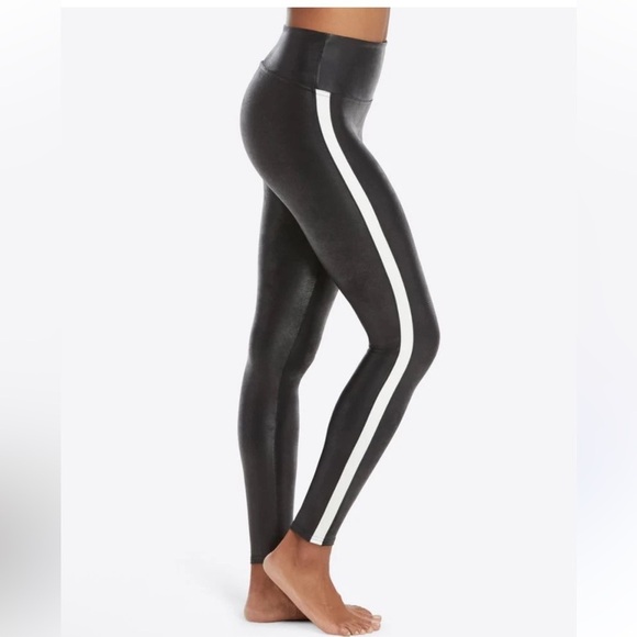 SPANX Black and White High-Waisted Leggings - Picture 2 of 6